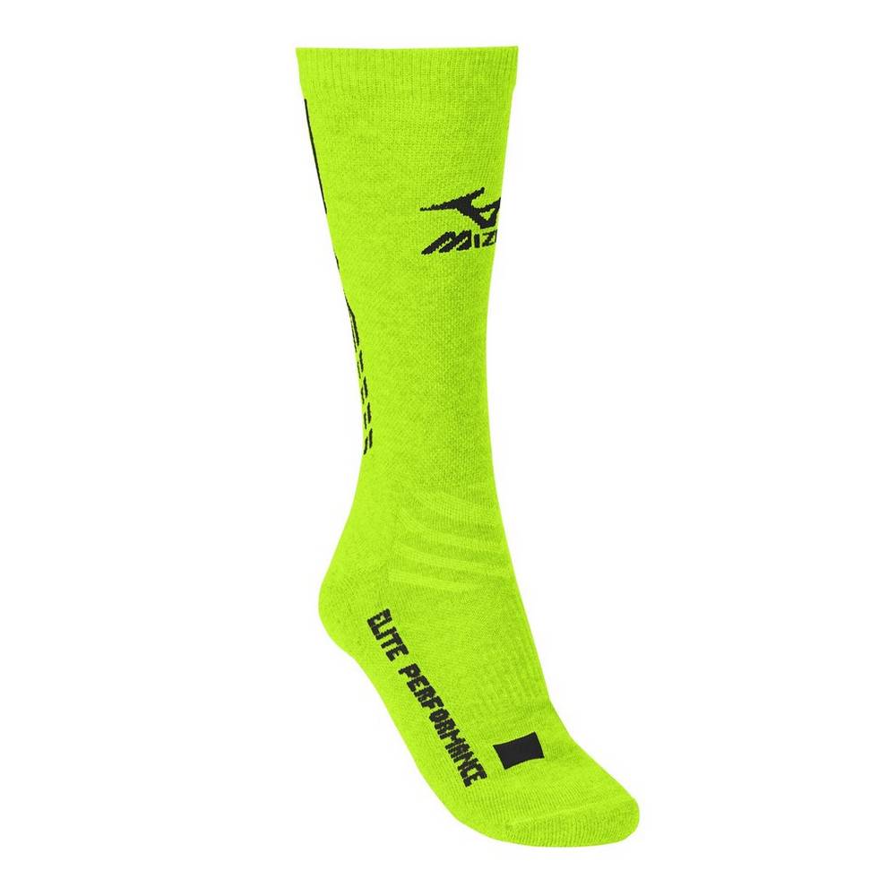 Mizuno Men's Legacy Crew Volleyball Socks Lemon/Black (480178-OSA)